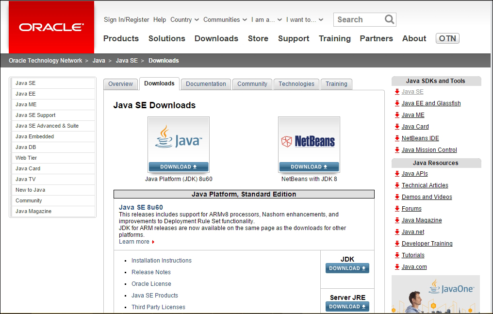 Installation of Java on Windows