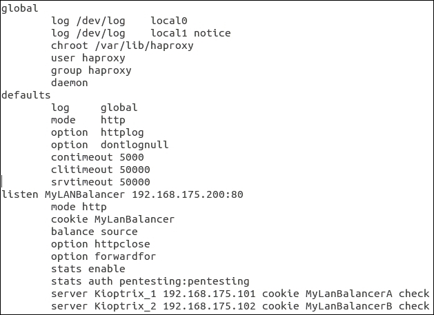 Installing HAProxy for load balancing