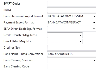 Signing up for the Bank Data Conversion Service