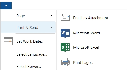 Sending data to Microsoft Office applications