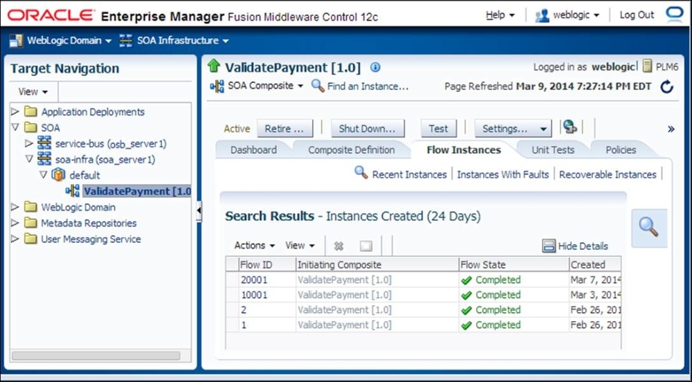 Navigating Enterprise Manager Fusion Middleware Control 12c