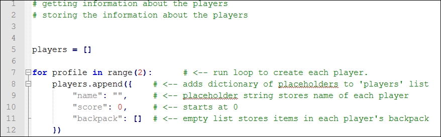 Player profiles