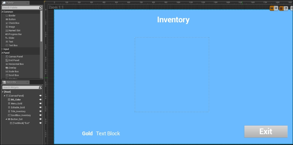 The shop screen framework