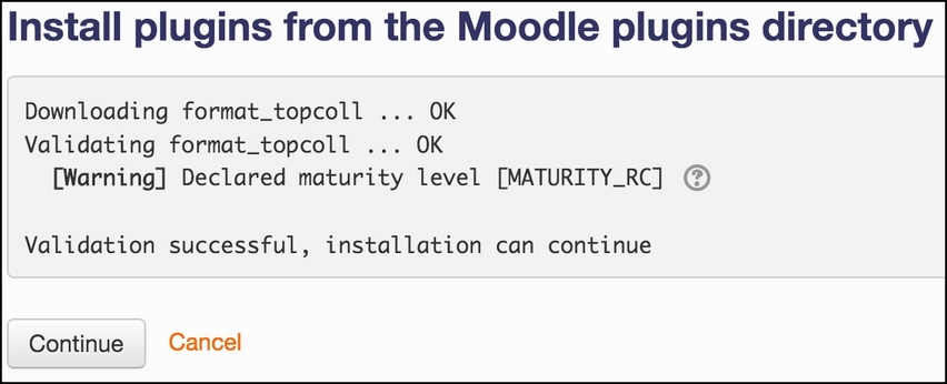 Installing the Collapsed Topics format plugin via the web interface