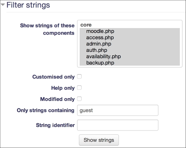 Language customization