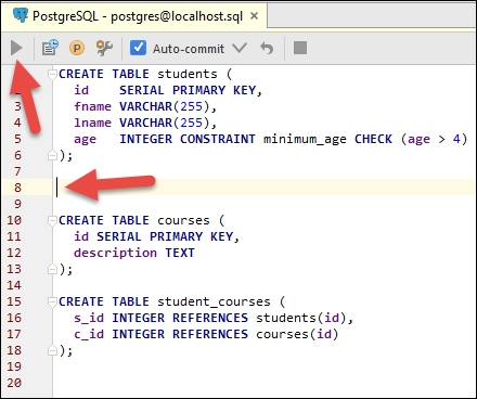 Using the SQL console