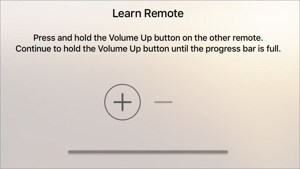 Figure 5: The Siri Remote’s Volume buttons can be manually programmed to control the volume on TVs, receivers, soundbars, or any audio device with an infrared input.