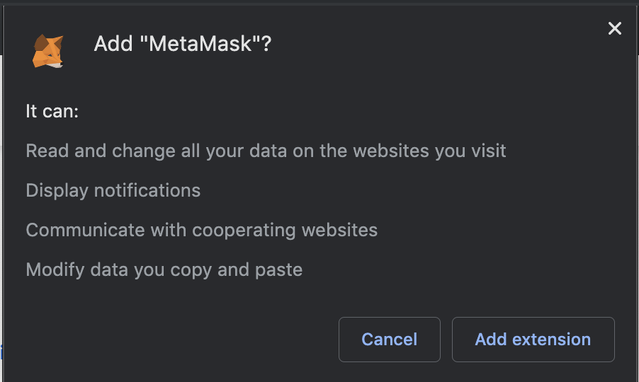 Metamask Accept Ext