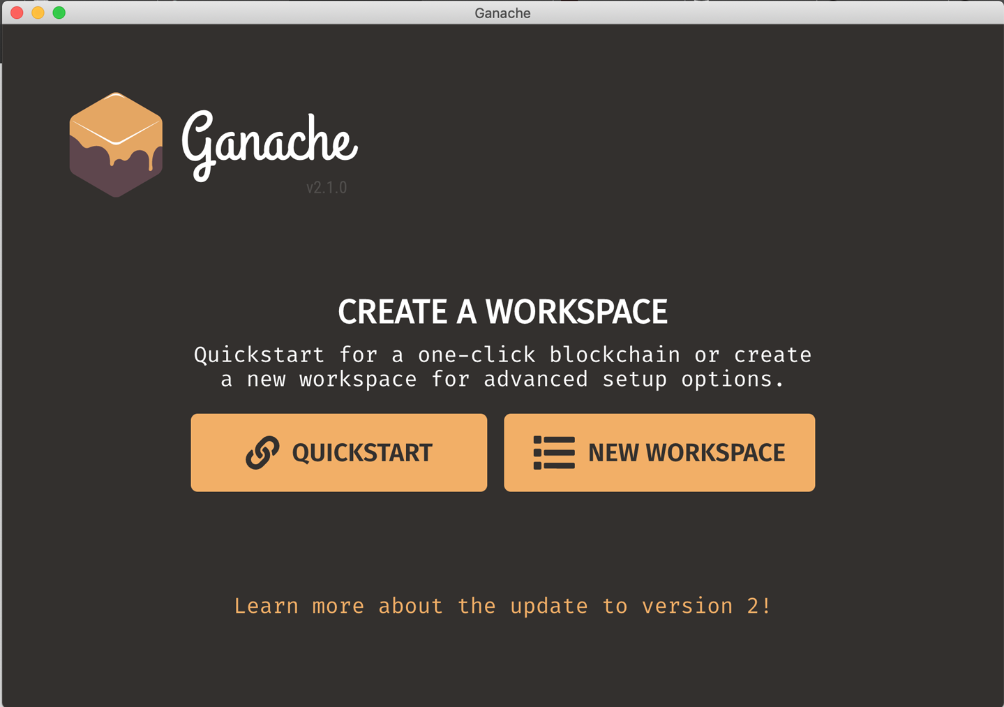 Ganache Launch Screen