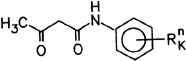 Figure depicting the general structure of acetoacetic anilides.