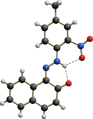 Figure depicting the molecular structure of P.R.3 in the solid state.