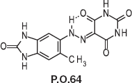 Scheme depicting the molecular structure of P.O.64.