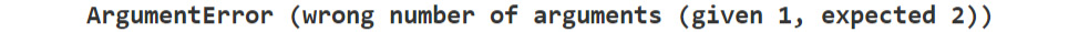Figure 2.64: The ArgumentError exception with two parameters
