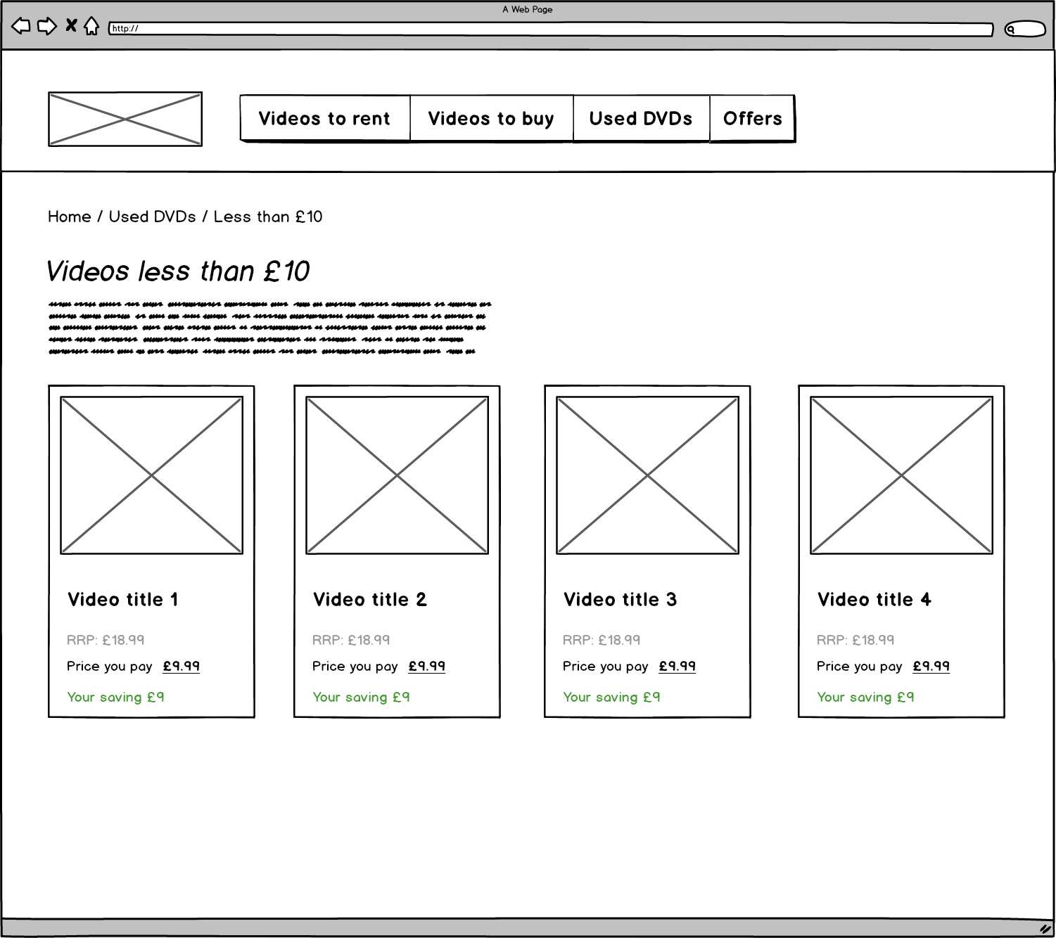 Figure 2.12: Example of a wireframe
