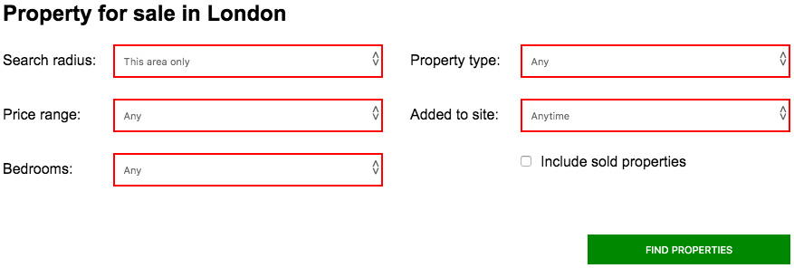 Figure 4.29: A form highlighting fields that are required to be filled in to submit the form
