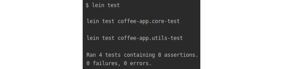 Figure 10.13: Output for tests run after using the are macro
