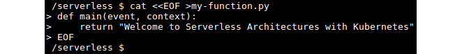 Figure 7.35: Creating the my-function.py file
