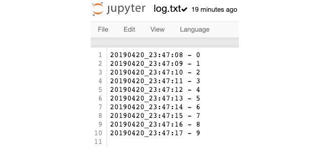 Figure 4.7: Content added to the log.txt file
