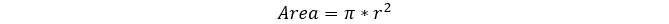 Figure 5.7: Formula to calculate the area of a circle
