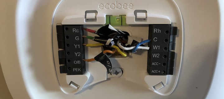 Figure 59: Insert the wires into the side holes, not the front-facing ones.