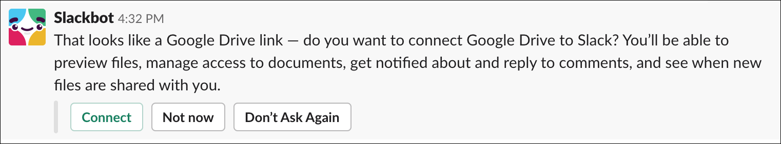 Figure 51: You can link to a Google Docs item with Slack’s help.