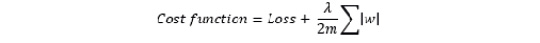 Figure 6.15: Cost function of L1 regularization
