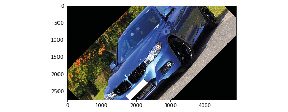 Figure 6.30: The cropped car image rotated 45 degrees
