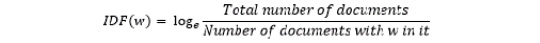 Figure 7.25: The inverse document frequency equation
