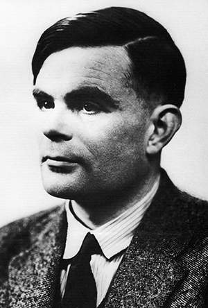 A photograph of Alan Turing.