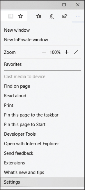 A screenshot displays Microsoft edge options.
