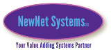 Logo of New Net Systems, with the tagline “Your value adding systems partner” written below.