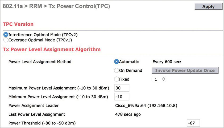 A snapshot shows the TPC settings page.