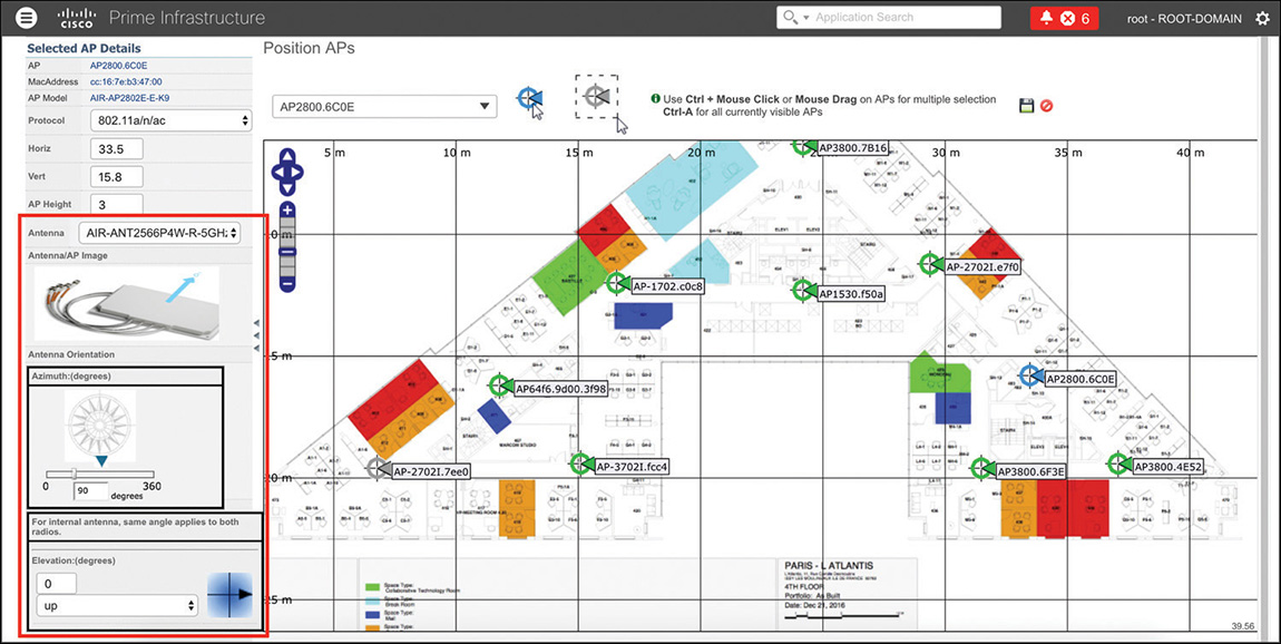 A screenshot of CISCO prime infrastructure shows the antenna model selection for the old generation maps.
