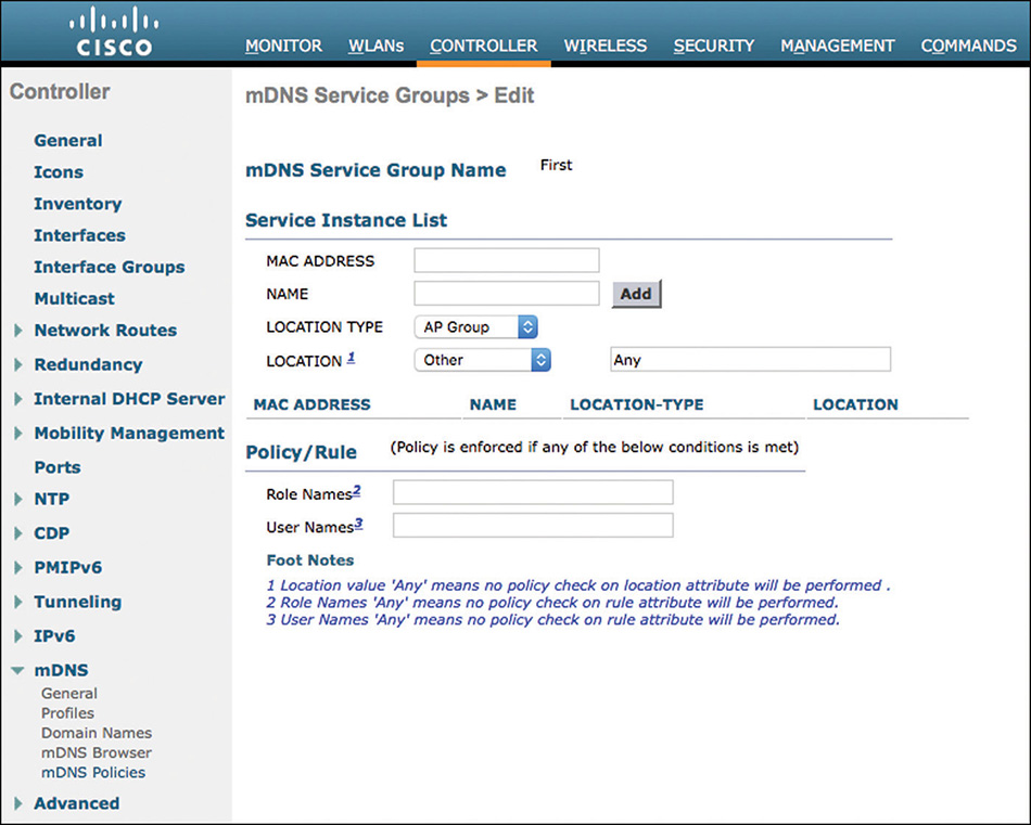 A screenshot shows the Cisco Window for Service Instance configuration.