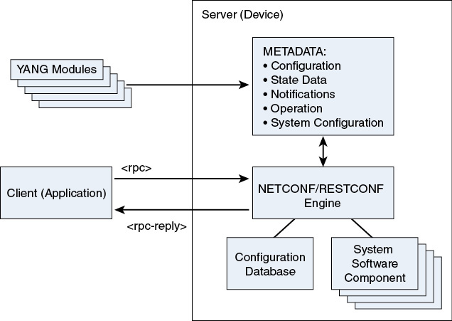 A diagram depicts the server architecture (RFC 6244).
