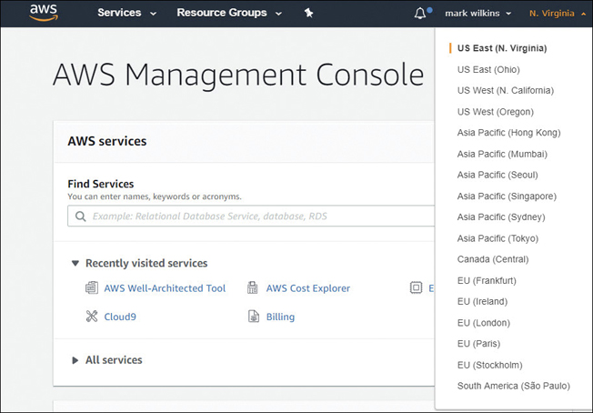Working with AWS management console.
