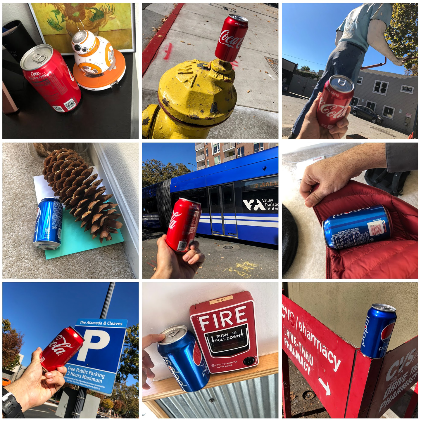 Photographs of objects taken in a variety of different settings to train an object detector model