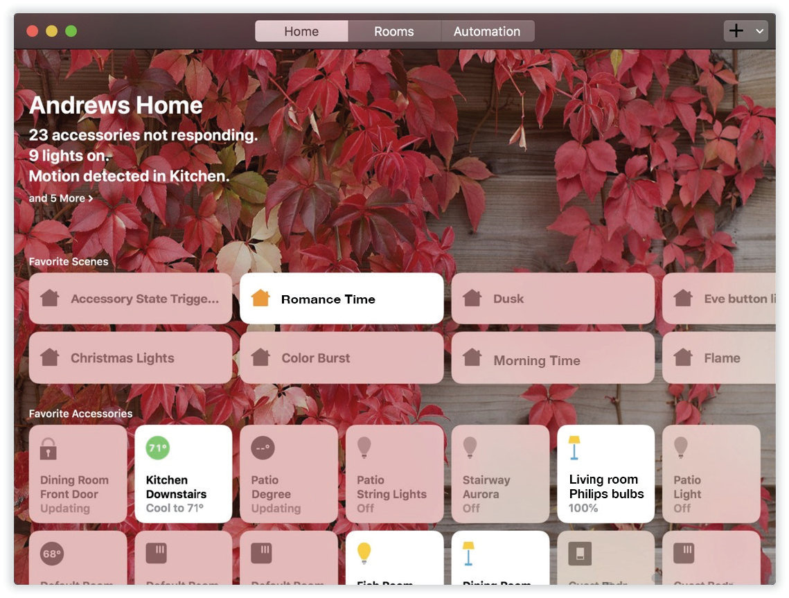If your Home app looks like this, then you’ve invested a lot of money into HomeKit-compatible smart-home gadgets, you control freak.