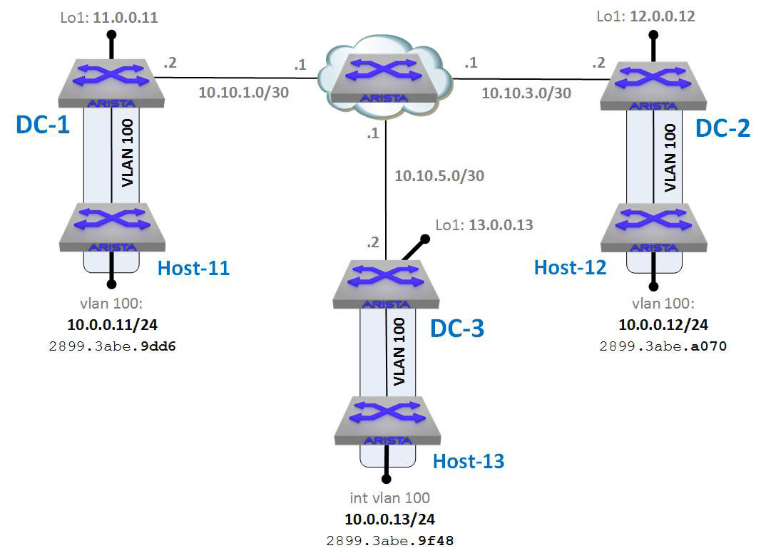 VXLAN lab layout