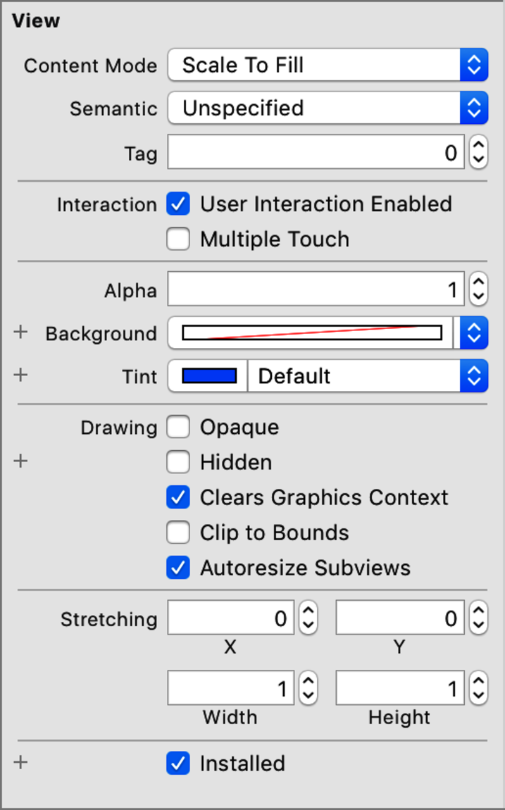 images/storyboards-appearance/xcode-attributes-inspector-view.png