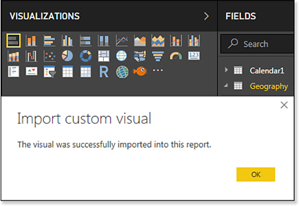 After successfully adding the visualization, a new icon will appear in the Visualizations pane.