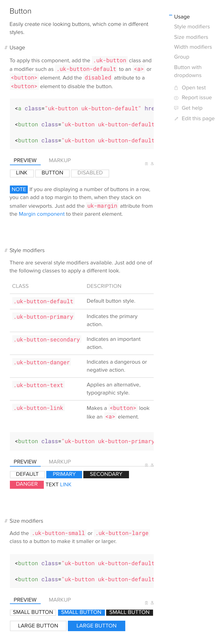 UIKit buttons component