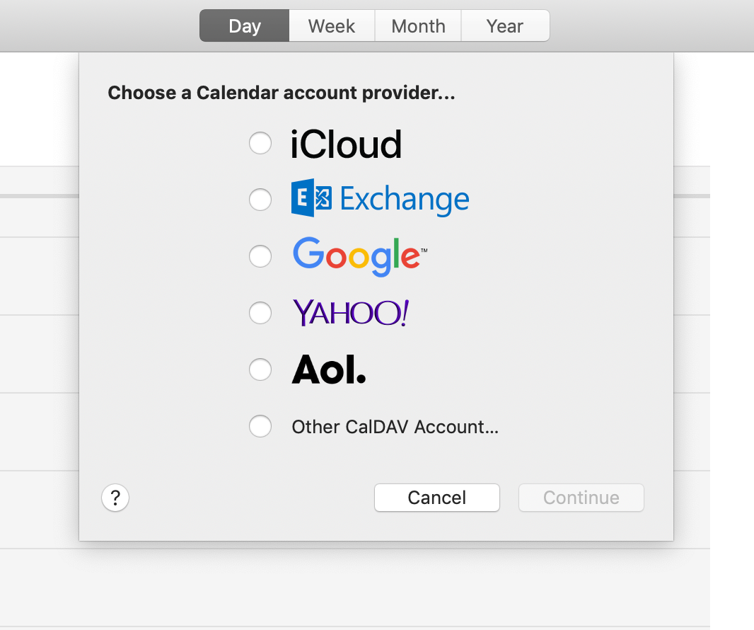 A modal panel in a Mac application