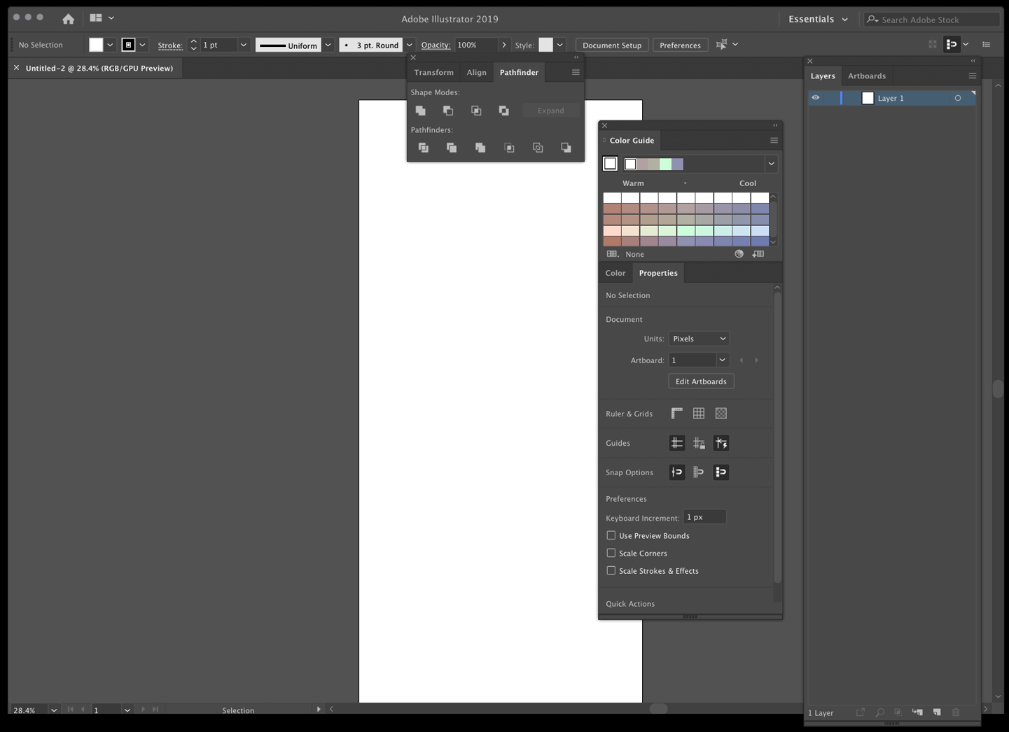 Movable Panels in Adobe Illustrator