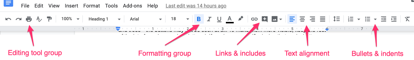 Button Groups in Google Docs