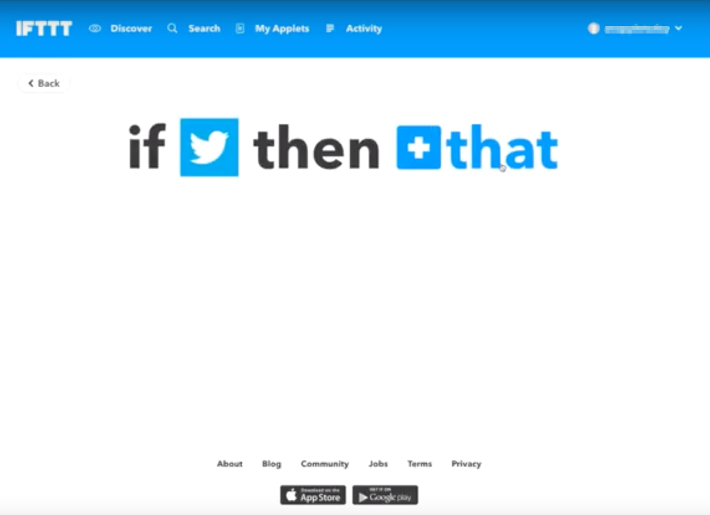 IFTTT (If This, Then That) applet creator