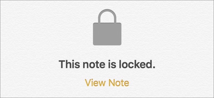 Figure 5: There’s no missing a locked note!