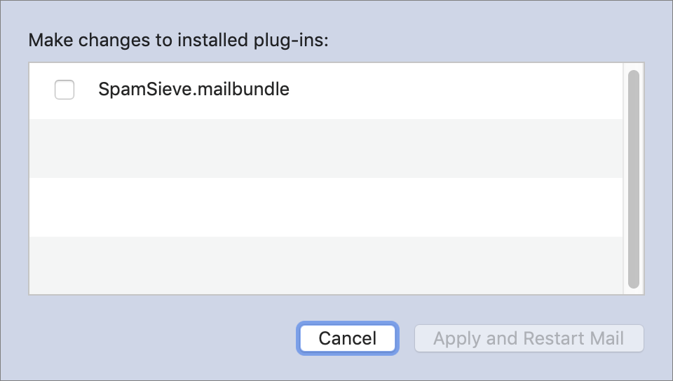Figure 20: Select the plugin(s) you want to enable here.