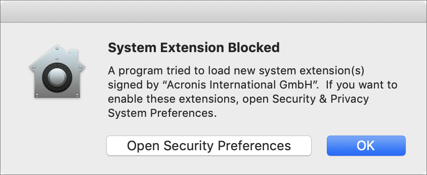Figure 24: This alert appears when you try to install a new third-party kernel extension in Mojave (or when an app attempts to do so for you).