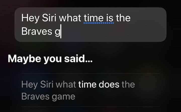 Figure 32: You can edit botched Siri queries.